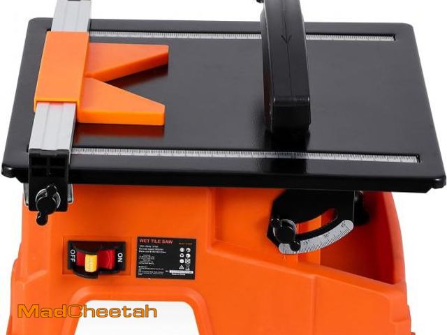 Lot 74-12396359 - 7 inch Wet Tile Saw, 6500 RPM &amp; Pure Copper Motor, Bevel cuts tile from 0 to 45, Tile Cutter Wet...