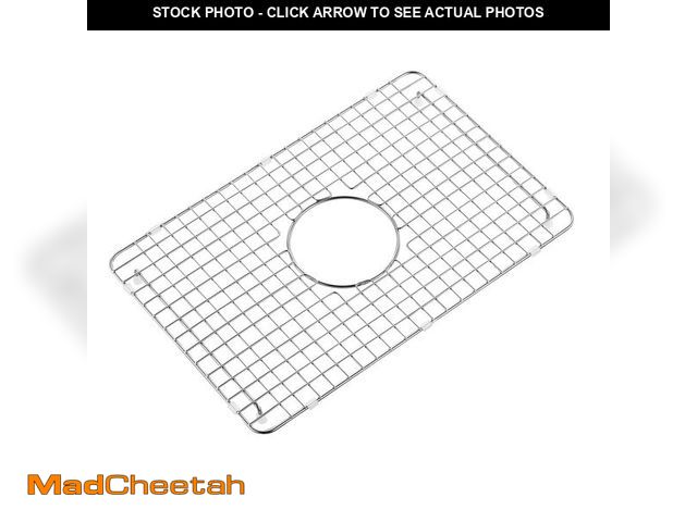 Lot 74-13623285 - CIPOTAL 19 in. x 12.5 in. Centre Drain Sink Protector with Supersoft Silicone Feet in 304 Grade Stai...