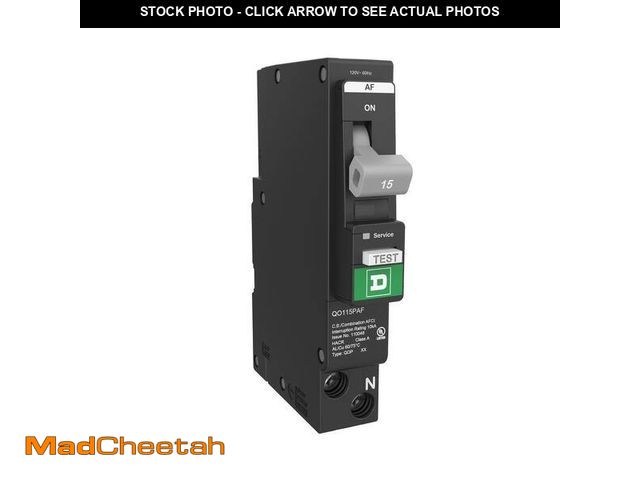 Lot 74-12871904 - Square D QO 15 Amp 120-Volt Single-Pole Plug-On Neutral Combination Arc Fault Circuit Breaker - USED