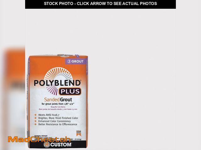 Lot 74-12894244 - Custom Building Products Polyblend Plus #642 Ash 25 lb. Sanded Grout - UNUSED