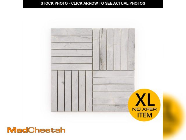 Lot 74-12813859 - (57sq ft) Jeffrey Court Hudson Lais Grey 11.875 in. x 11.875 in. Square Polished Marble Mosaic Wall ...