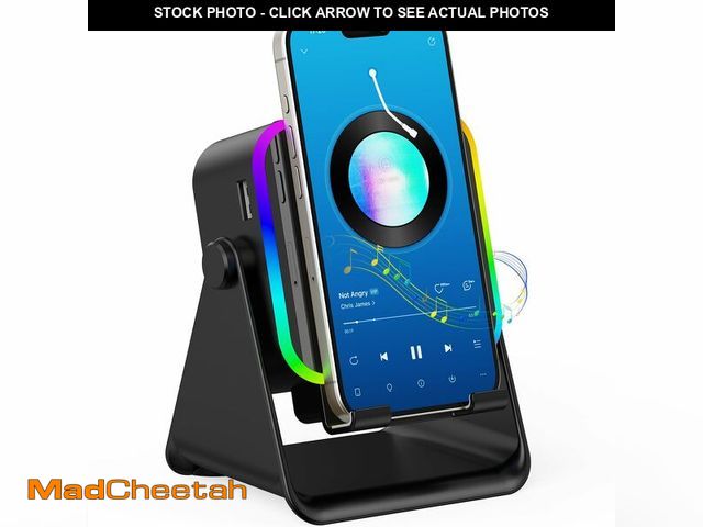 Lot 74-13720315 - TARKARI Wireless Induction Speaker, 5 in 1 Bluetooth Speaker with Phone Stand, Charging Function 360...