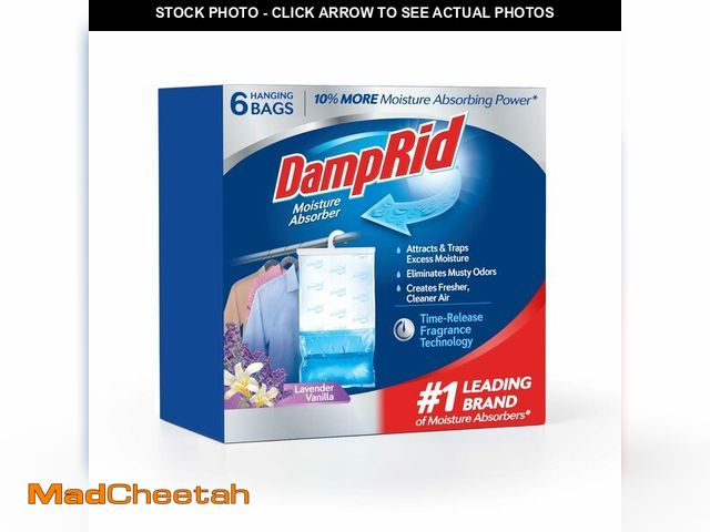 Lot 74-14058393 - DampRid Lavender Vanilla Hanging Moisture Absorber, 15.4 oz., 6 Pack - Eliminates Musty Odors for Fr...
