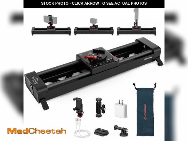 Lot 74-14148750 - IFOOTAGE Pico Pro Motorized Camera Slider,2-Axis Dolly Slider with 360ÃÂ° Pan,LCD Color Screen,Carb...
