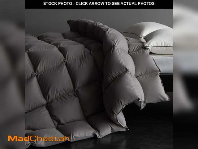 Lot 74-12973387 - HYVIF Luxury Heavyweight Feathers Down Fiber Comforter King Size - High Fill Power Hotel-Style Thick...