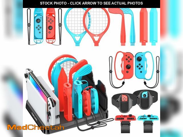 Lot 74-13548916 - Switch Sports Accessories Kit with Storage Station - Compatible with Switch/OLED &amp; Joy-con, Idea...