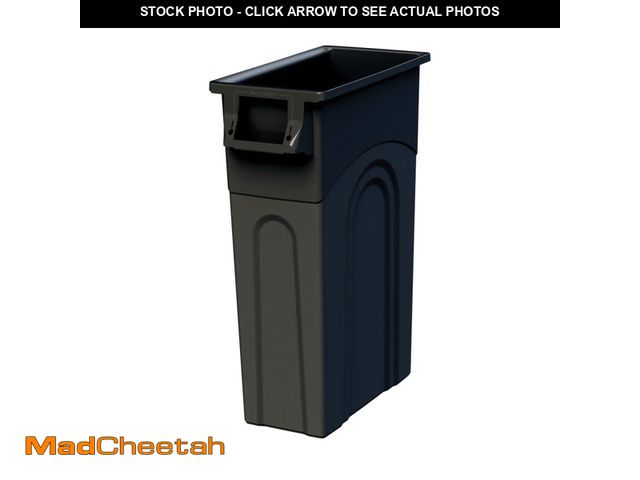 Lot 74-12562309 - United Solutions Slim Line High Boy Indoor Garbage Can, Black, 23 Gallon Capacity - UNUSED