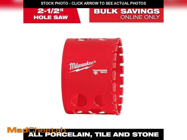 Lot 74-14439475 - Milwaukee 2-1/2 in. Diamond Max Hole Saw - USED