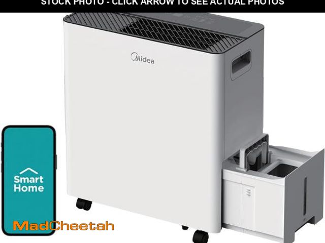 Lot 74-12096352 - Midea 4,500 Sq. Ft. Dehumidifier with Pump Included 50 Pint - Ideal for Basements, Large &amp; Mediu...