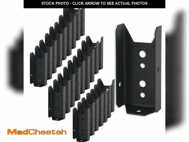 Lot 74-14143549 - 24 Pack Galvanized Black Fence Brackets for Wood 2x4, Carbon Steel Fence Bracket Repair Kit Deck Rai...