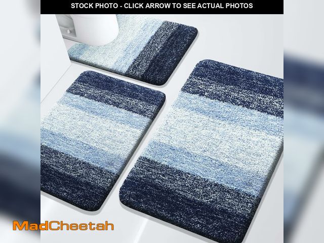 Lot 74-14206234 - Arotive Bathroom Rugs Set 3 Piece, Extra Soft and Absorbent Bath Rugs, Machine Wash Dry Bath Mats fo...