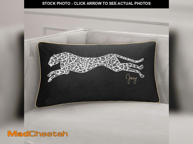 Lot 74-12137047 - Juicy Couture Rectangle 1-Piece Decorative Accent, Premium Reversible Throw Pillow, Living Room and ...