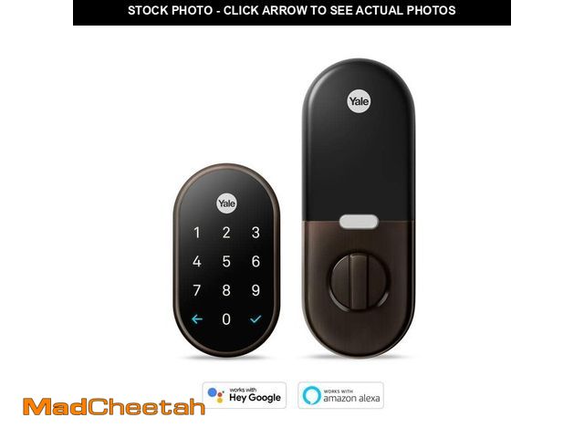 Lot 74-13112616 - Google Nest x Yale Lock - Tamper-Proof Smart Deadbolt Lock with Nest Connect - Oil Rubbed Bronze - U...