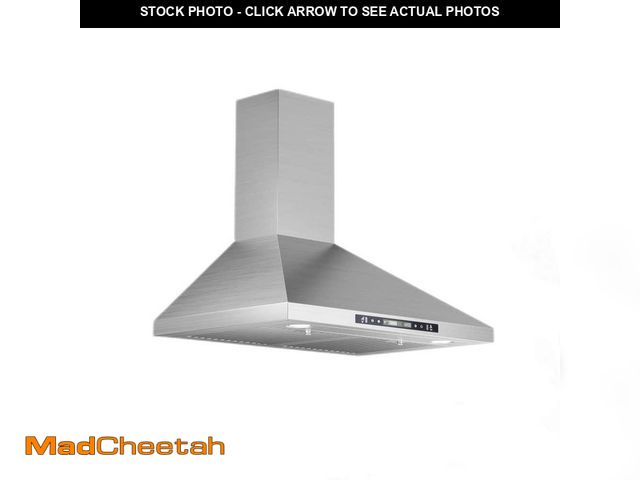Lot 74-14182039 - Anlicho 30 in. 600 CFM Convertible Wall Mount Range Hood Downdraft System in Stainless Steel with 3-...