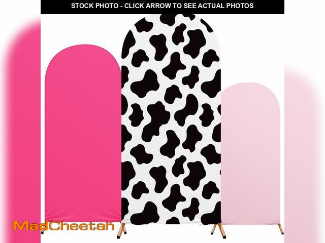 Lot 74-14213045 - RimCereal 3 Sets Cow Theme Party Arch Backdrop Cover Cow Birthday Party Decorations Spandex Stretch ...