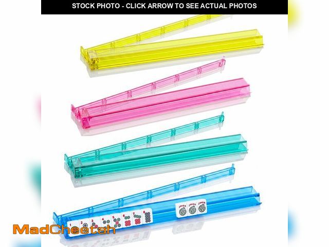 Lot 74-14148076 - GUSTARIA Mahjong All-in-One Tile Rack &amp; Pusher, Clear Acrylic Mahjong Rack and Pusher Combo, Mod...