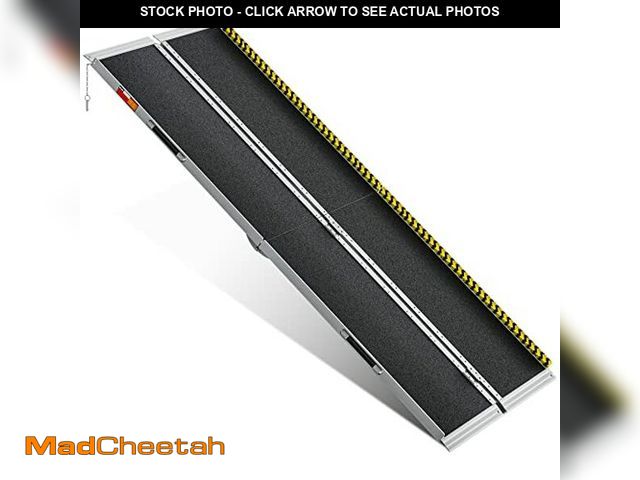 Lot 74-12980703 - VNN Portable Wheelchair Ramp 8FT, Seamless Non-Slip Aluminum Ramps for Wheelchairs for Home, Handica...