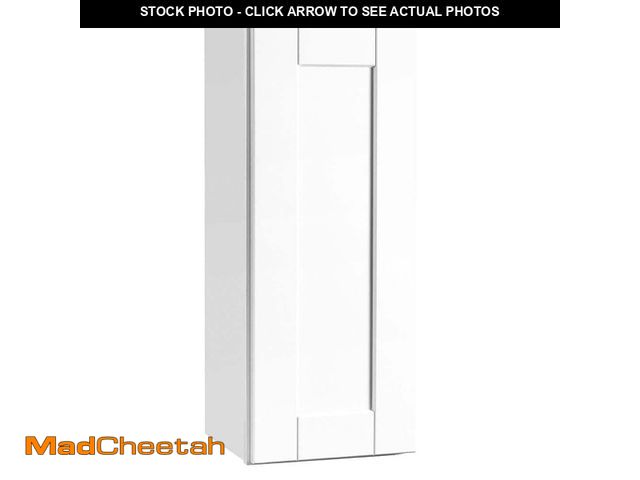 Lot 74-13286354 - Hampton Bay Shaker 12 in. W x 12 in. D x 30 in. H Assembled Wall Cabinet in Satin White - UNUSED