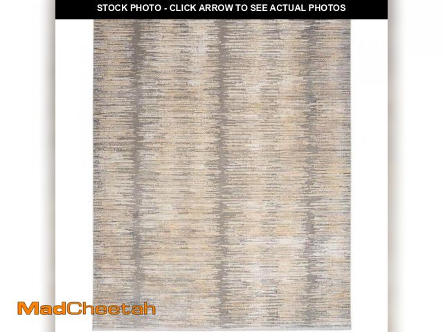 Lot 74-12236799 - Abstract Hues Grey Gold 9 Ft. X 11 Ft. Abstract Contemporary Area Rug - UNUSED