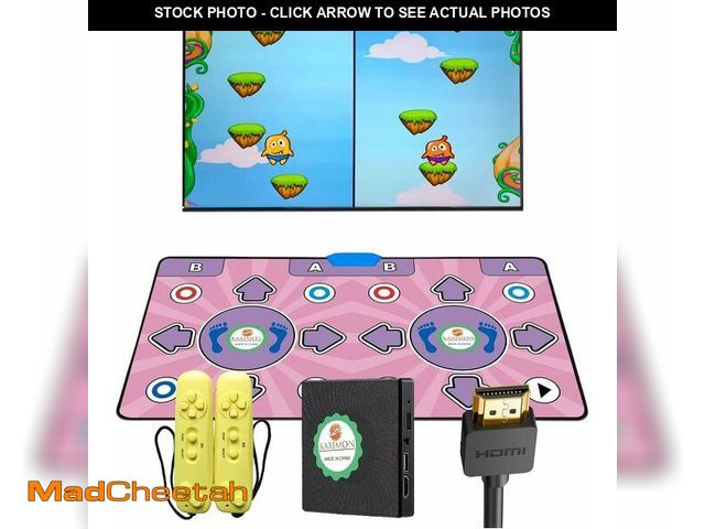Lot 74-14283401 - KAXIMON Dance Mats, Double Dance Mat with TV HD Port for Kids and Adults, Non-Slip Wireless Dance Pa...