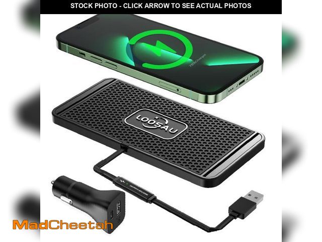 Lot 74-12438857 - LOOSAU Wireless car Charger Charging pad 15w Non Slip FastCharger for car Wireless Phone Charger for...