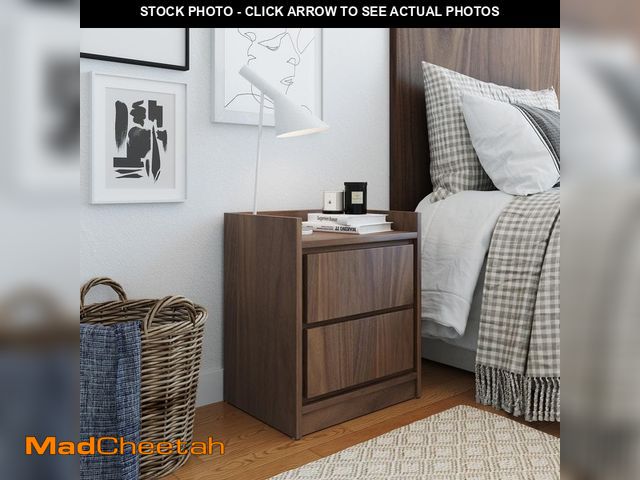 Lot 74-13788394 - (SOME DAMAGE) Boyd Sleep Adagio Swing Door Modern Nightstand: Bedroom Side Table with Storage Cubby ...