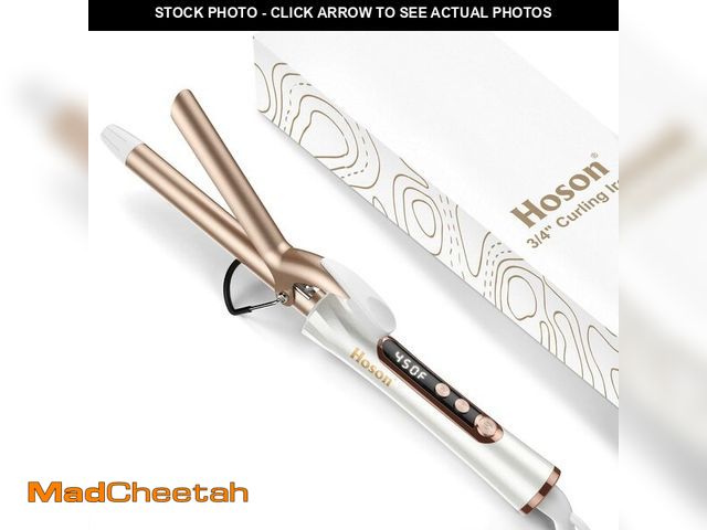 Lot 74-14055853 - 3/4 Inch Curling Iron for Short Hair, Dual Voltage Hair Curling Iron Ceramic, Professiona Curling Wa...