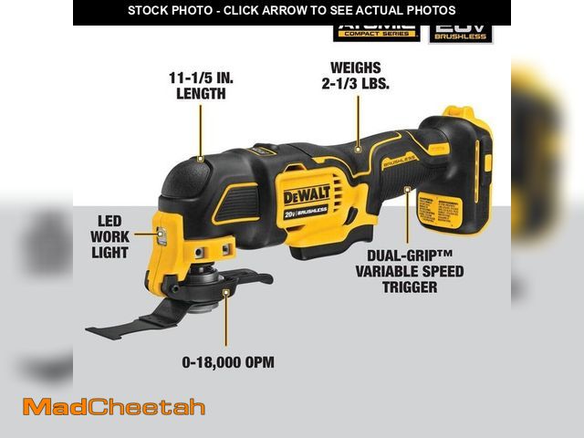 Lot 74-12789935 - DEWALT ATOMIC 20V MAX Cordless Brushless Oscillating Multi Tool (Tool Only) - USED