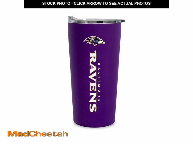 Lot 74-13964938 - Rico Industries NFL Football Baltimore Ravens 18oz Soft Touch, Easy Grip Tumbler - UNUSED