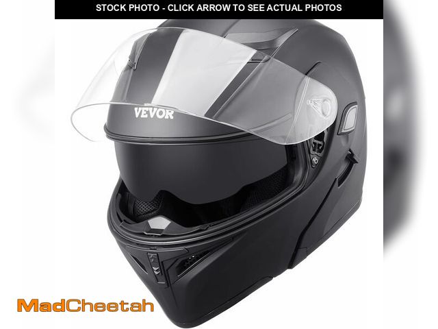 Lot 74-12760596 - VEVOR Motorcycle Helmet, with Large Clear Visor, Comfortable Motorbike Racing Street with Detachable...