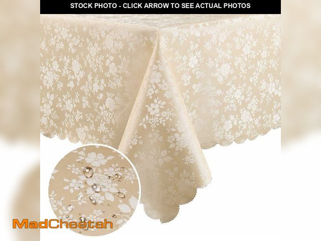Lot 74-12685013 - Smiry Rectangle Table Cloth, Waterproof Heavy Duty Vinyl Tablecloths, Wipeable Washable Table Cover ...