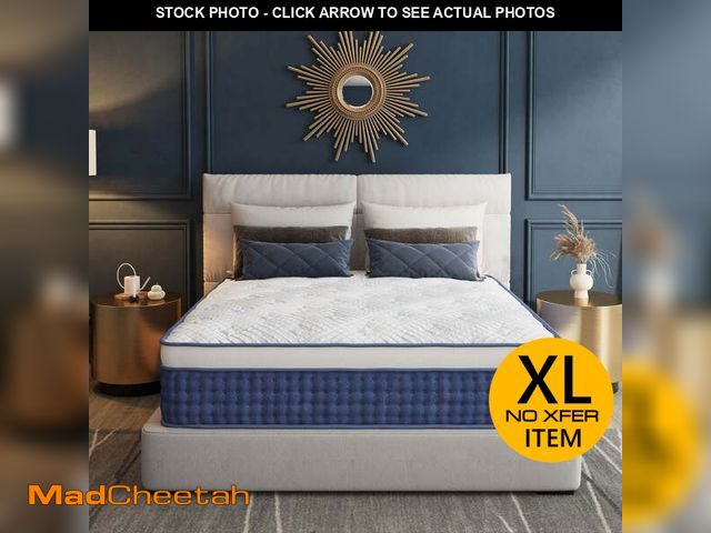 Lot 74-13745383 - EGOHOME King 14 inch Hybrid Mattress, Pocketed Springs, Medium, Pressure Relief, Reinforced Edge, Ma...