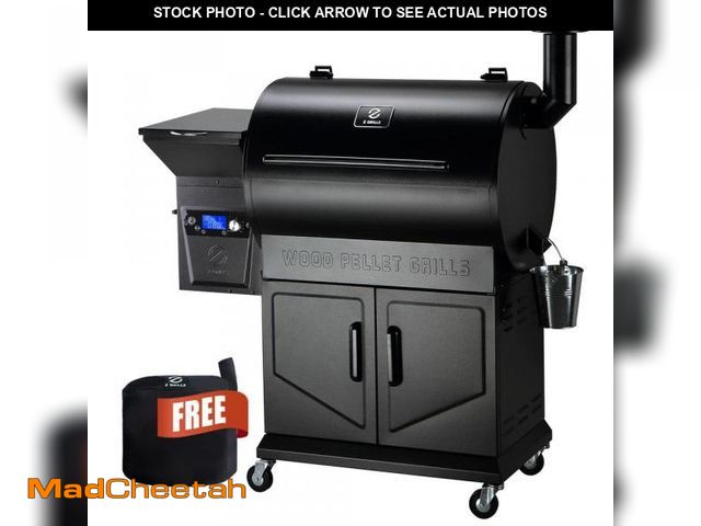Lot 74-12518106 - Z GRILLS 697 sq. in Pellet Grill in Black with Latest PID 3.0 Controller and Cabinet ZPG-700D7 - UNU...