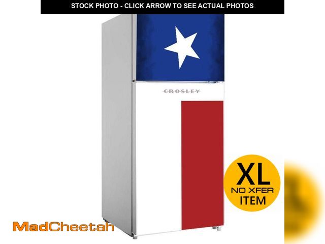 Lot 74-14193013 - *SCRATCHED/DENTED* 7.2 cu. ft. Top Freezer Refrigerator, Crosley - Texas Salute Series *SCRATCHED/DE...