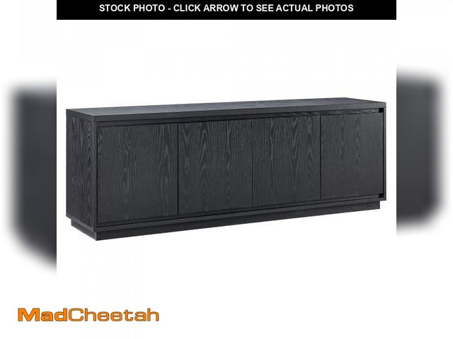 Lot 74-12130533 - Henn&amp;Hart Rectangular TV Stand for TV's up to 75" in Black Grain, for Home, Living Room, Bedroom...