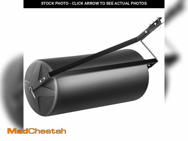 Lot 74-12658755 - VEVOR Tow Behind Lawn Roller, 400lbs Sand and 322lbs Water Filled, Heavy Duty LLDPE Drum and Steel F...