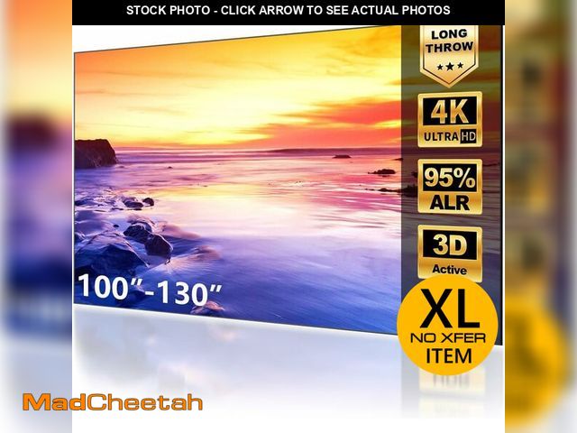 Lot 74-13070884 - NothingProjector Projector Screen ALR, 120 inch, Long Throw, Ambient Ceiling Light Rejecting, 4K Ult...