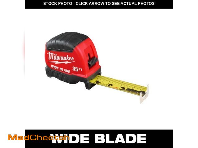 Lot 74-14255615 - *DIRTY* Milwaukee 35 ft. Wide Blade Tape Measure With 18 ft. Reach *DIRTY*  - USED