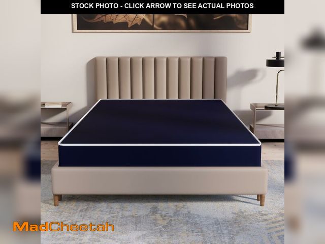 Lot 74-12786702 - Treaton, 8-Inch Medium Firm Double Sided Tight top Foam Rolled Vinyl Mattress, Full XL, Blue - UNUSE...