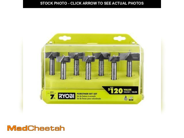 Lot 74-12558775 - RYOBI Steel Forstner Drill Bit Set (7-Piece) - UNUSED