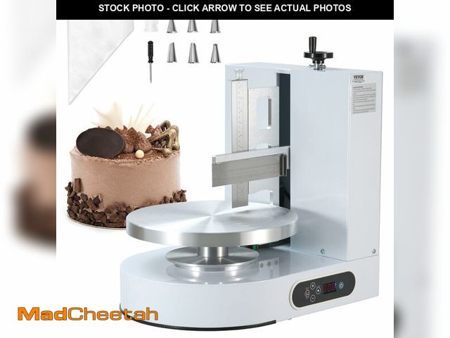 Lot 74-12891044 - (MISSING SCREWDRIVER,PIPING BAG,TIPS,NOZZLES) VEVOR Cake Decorating Machine, Cake Cream Spreading Co...