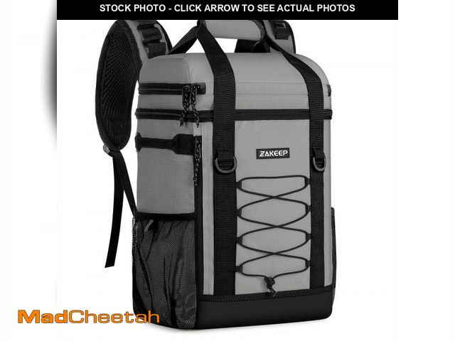 Lot 74-12184354 - ZAKEEP Cooler Backpack, 36 Cans Multifunctional Leakproof Cooler Backpack with Padded Top Handle, Me...