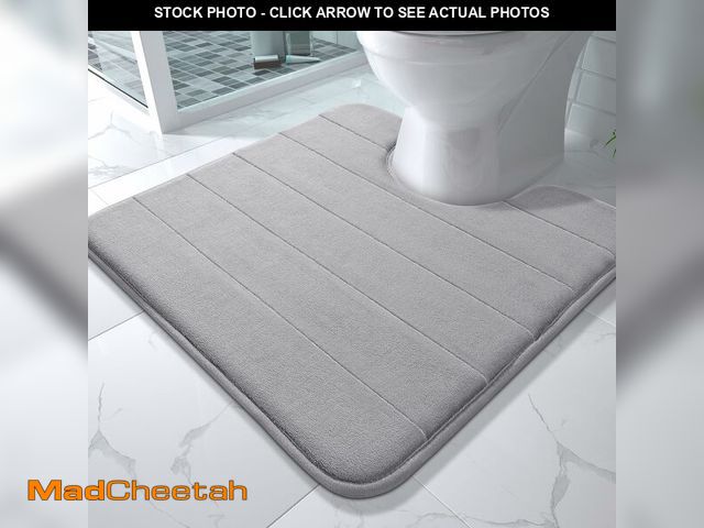 Lot 74-14304218 - Yimobra Memory Foam Toilet Bath Mat U-Shaped, Soft and Comfortable, Super Water Absorption, Non-Slip...