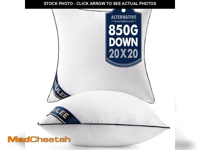Lot 74-11553707 - MIULEE 20x20 Pillow Inserts Set of 2 Throw Pillows 20 Inch Premium Down Alternative Pillow Inserts D...