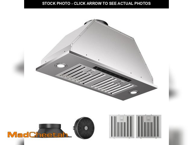 Lot 74-12558868 - VIKIO 28 in. 900 CFM Ducted Insert Range Hood in Stainless Steel with LED 4 Speed Gesture Sensing an...