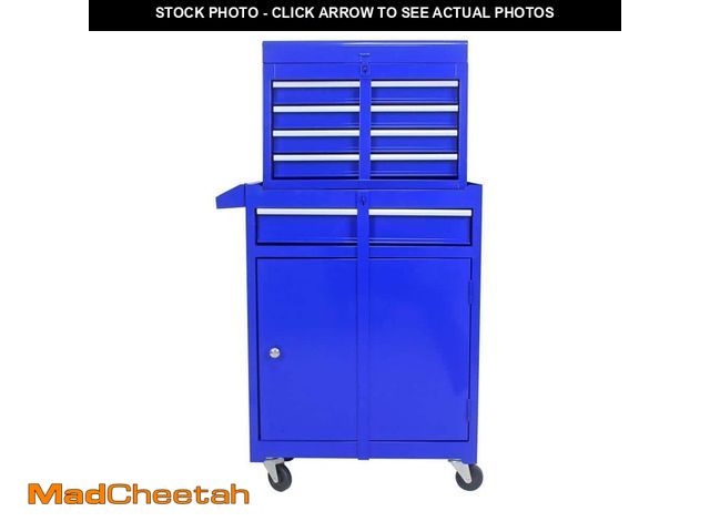 Lot 74-14312971 - Rolling Tool Chest, 5-Drawer Tool Box With Lockable Wheels &amp; Detachable Top, Adjustable Shelf, B...