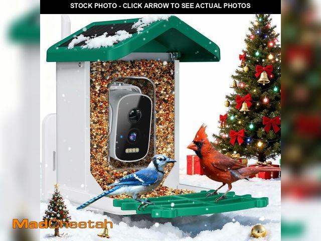 Lot 74-12717165 - Smart Bird Feeder with Camera, AI Bird Species Identification Solar Powered Panel, 2.5k HD Video Bir...