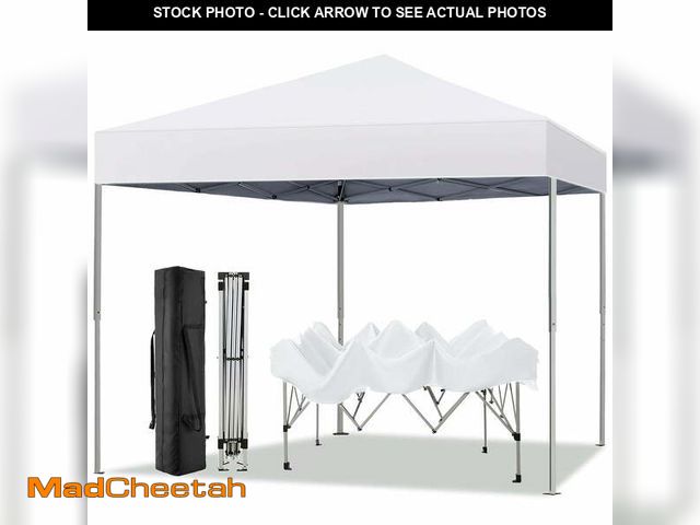 Lot 74-12549083 - GVDV 10 ft x 10 ft Easy Pop up Outdoor Canopy Tent, Straight Legs Instant Canopy for Outside with Ca...