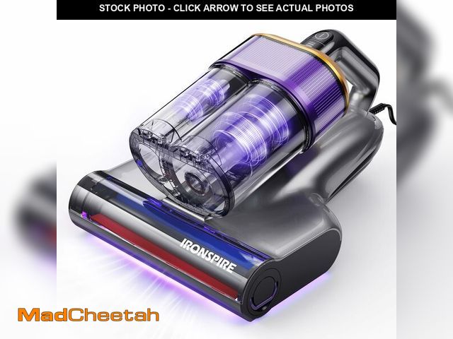 Lot 74-14268584 - IRONSPIRE Bed Vacuum Cleaner, Mattress Vacuum with 2 Roller Brushes 253.7nm UV-C Light &amp; Ultraso...