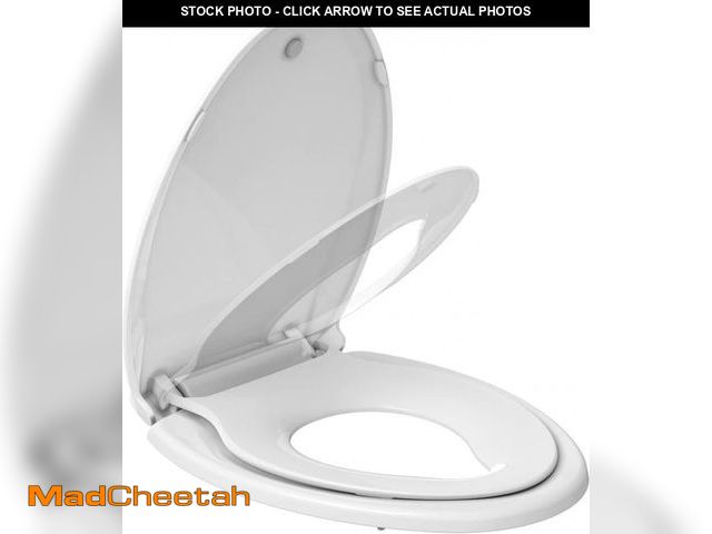 Lot 74-12400183 - Toilet Seats Elongated,19" Extra Long Toilet Seat,Built-In Potty Training Seat for Toddlers,Safe &am...